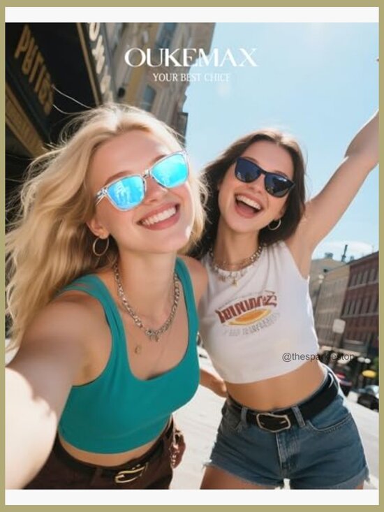 Polarized Square Sunglasses UV400 Protection Retro Unisex